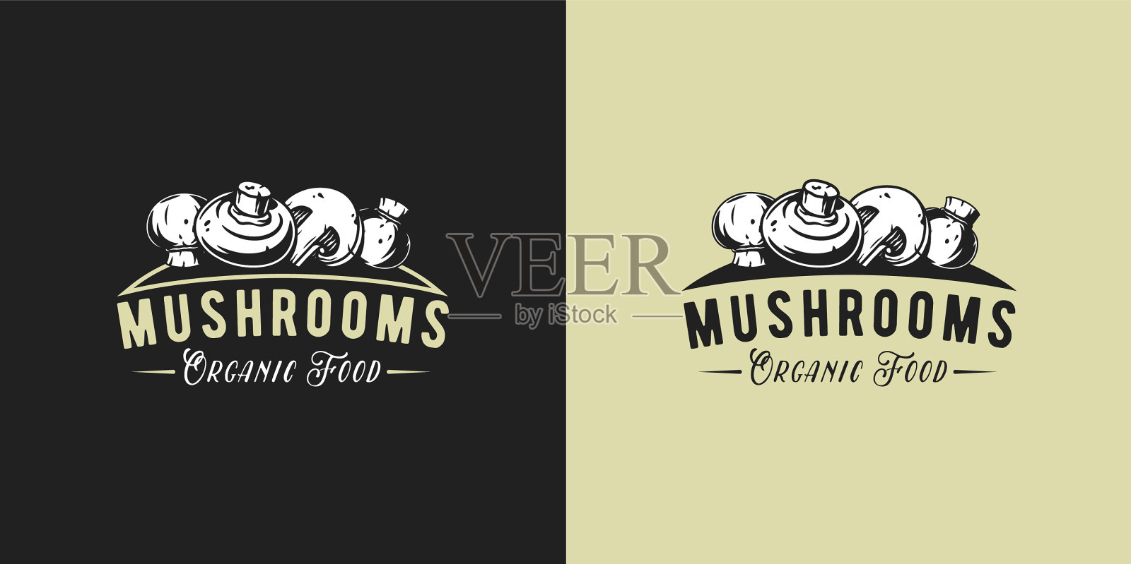 蘑菇采摘，香槟酒，奶油，白色纽扣插画图片素材