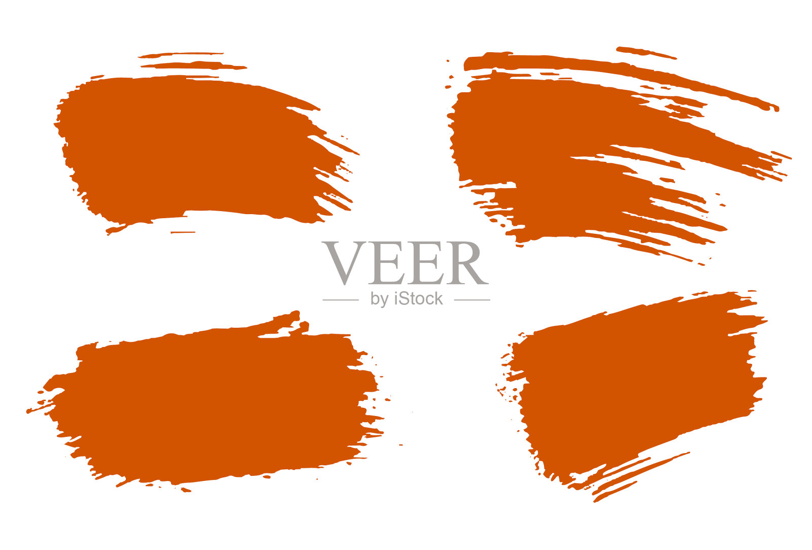 时尚的橙色刷丙烯酸漆插画图片素材