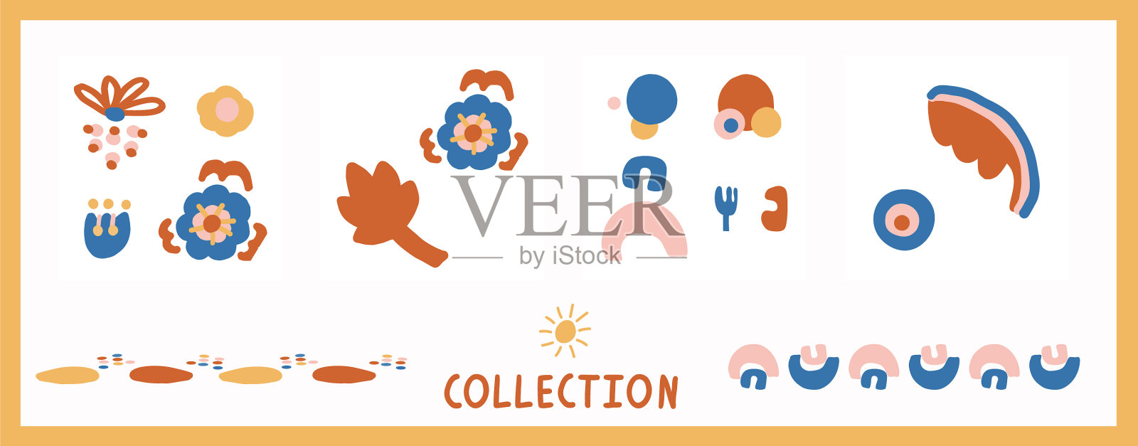 异想天开的亨利·马蒂斯风格插画图片素材