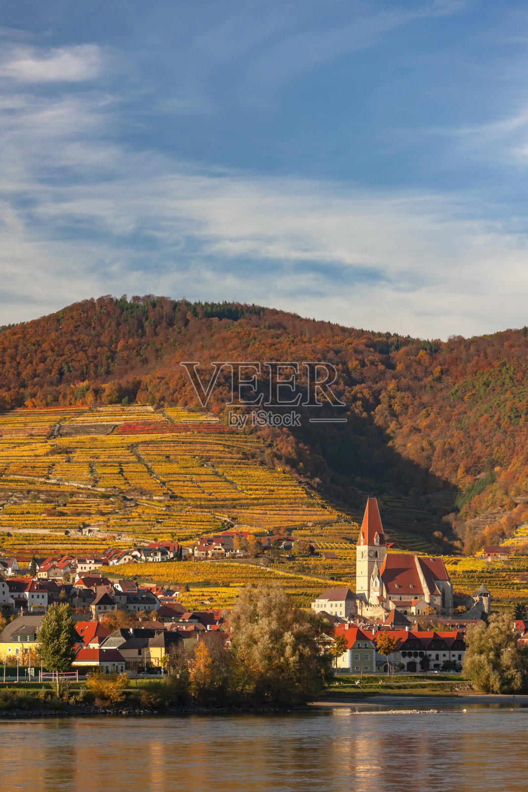 奥地利，多瑙河上的斯皮兹照片摄影图片