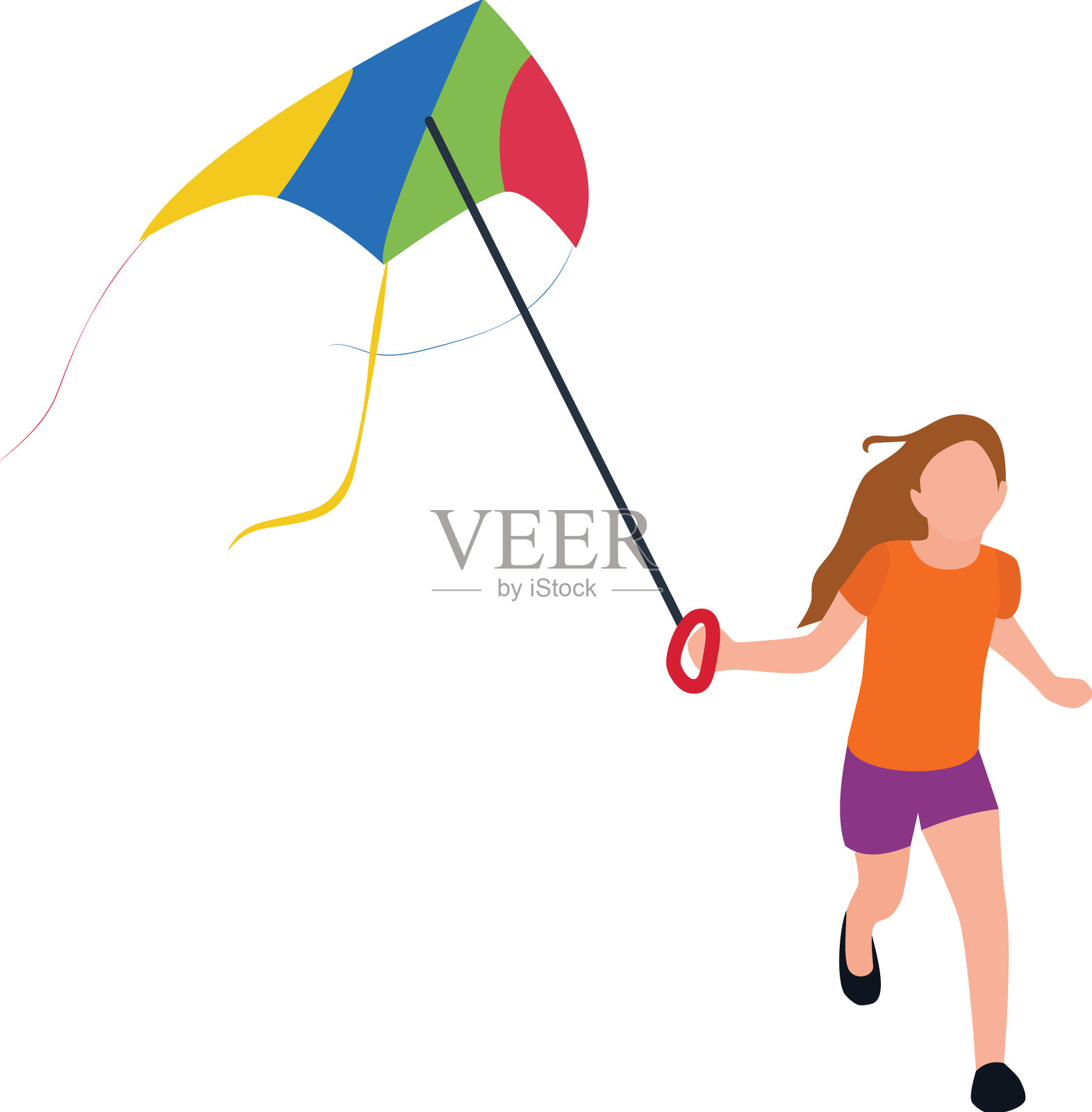 放风筝设计元素图片