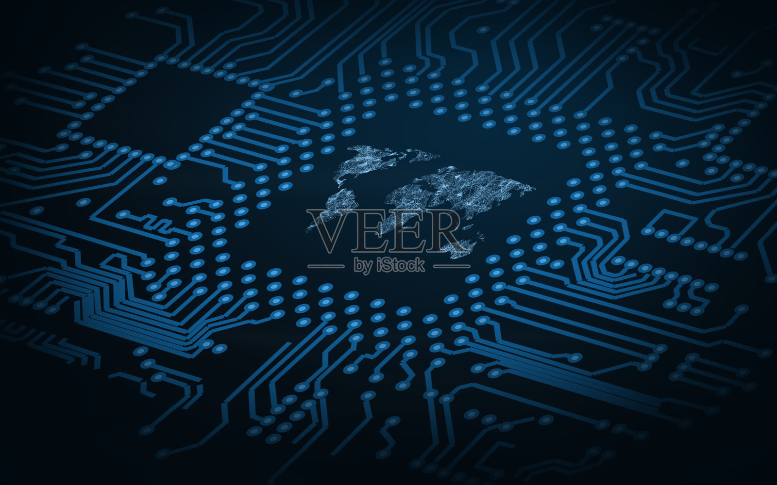 虚拟世界与连接网络。全球数据信息和技术交流照片摄影图片