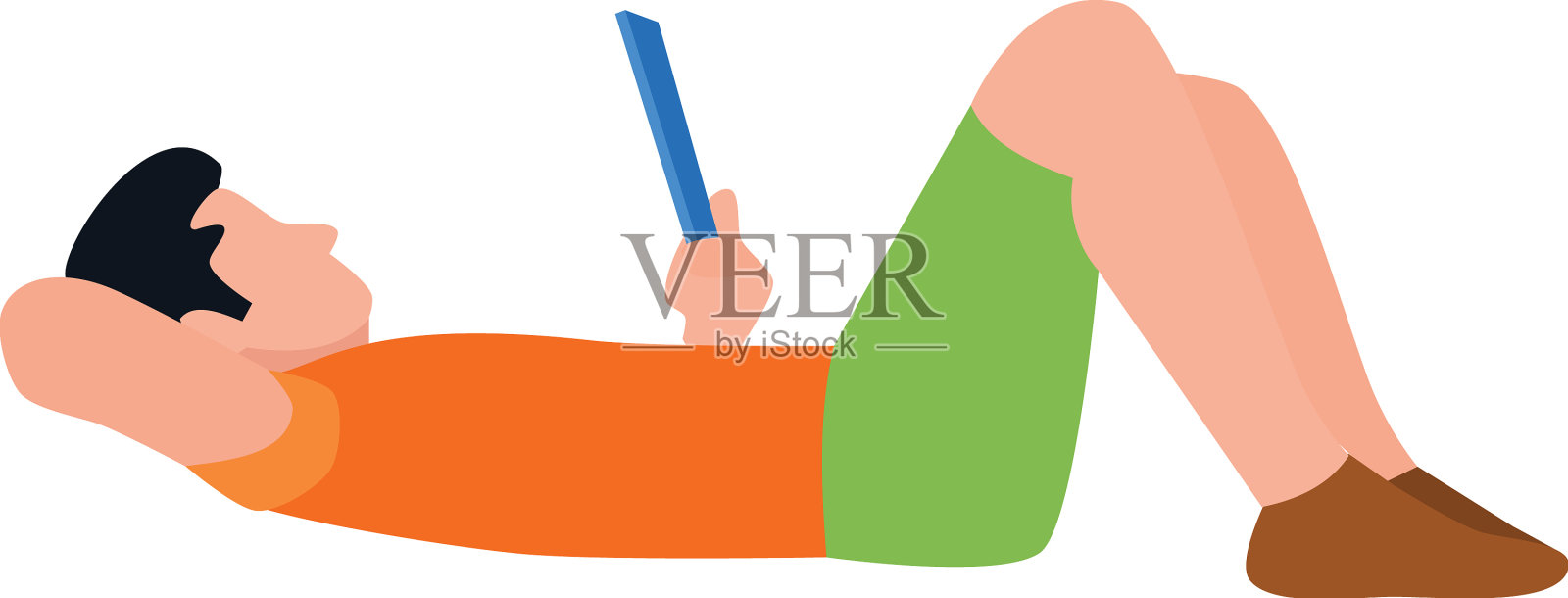 放松的人插画图片素材