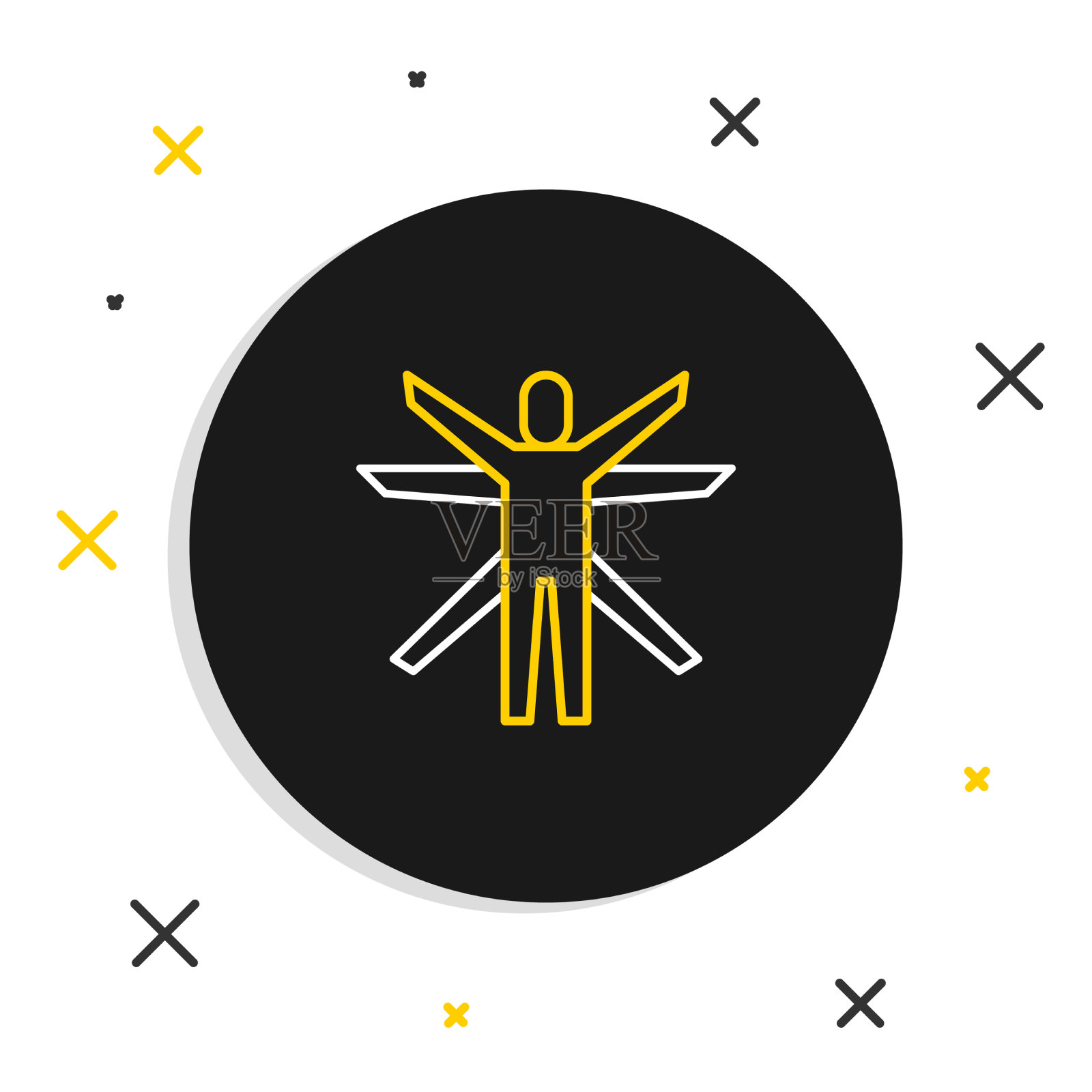 列奥纳多·达·芬奇的偶像维特鲁威人图标素材