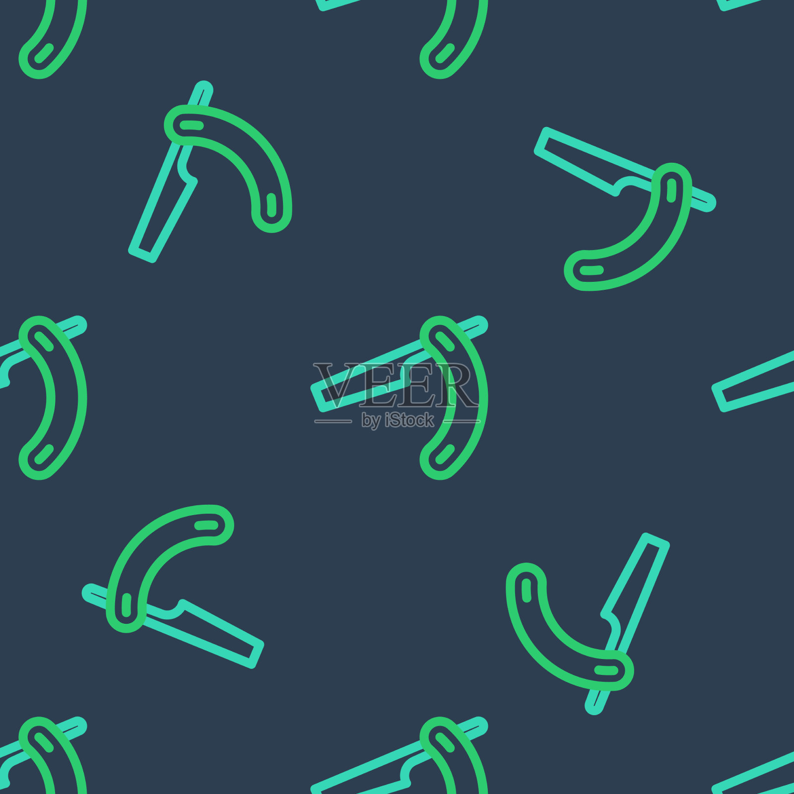 直线剃刀图标隔离无缝模式插画图片素材