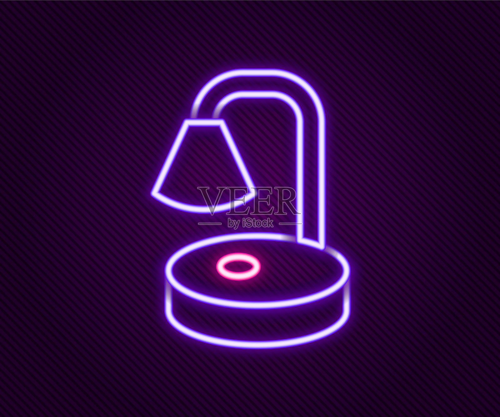 发光的霓虹灯线表灯图标隔离上插画图片素材