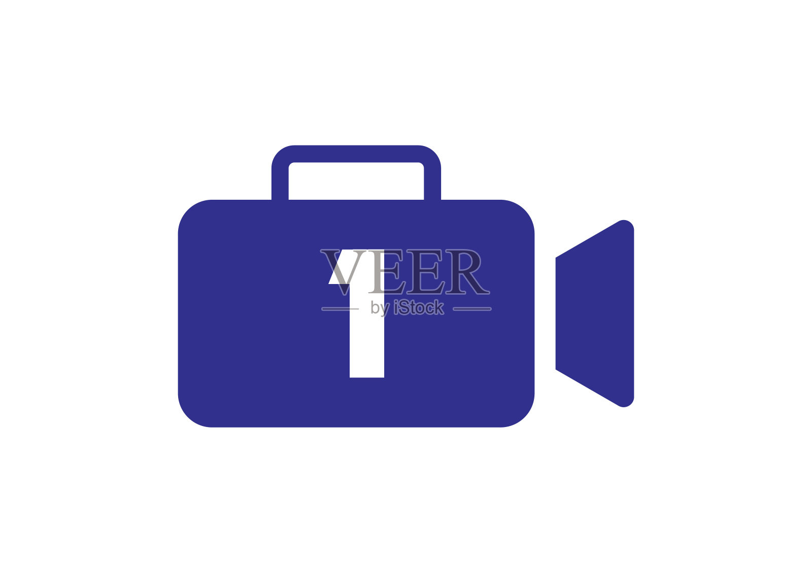 电影电影和录像标志在字母1设计模板。首字母1与电影摄影机标志设计插画图片素材