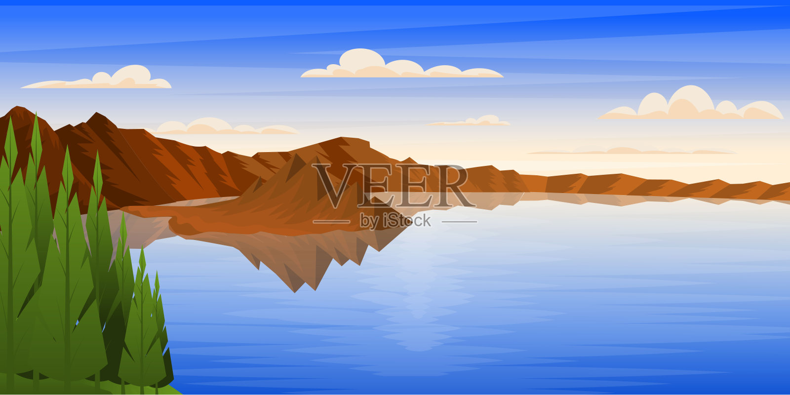 山的背景插画图片素材