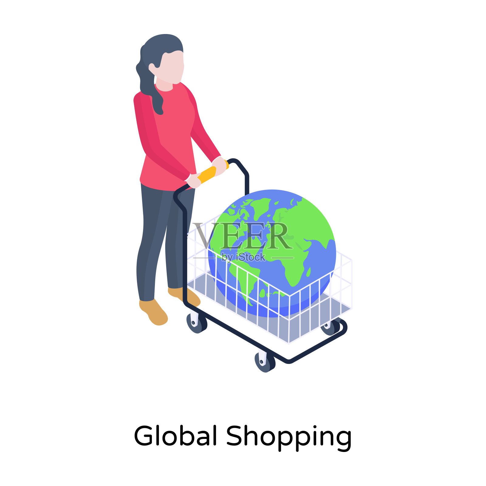 网上购物插画图片素材