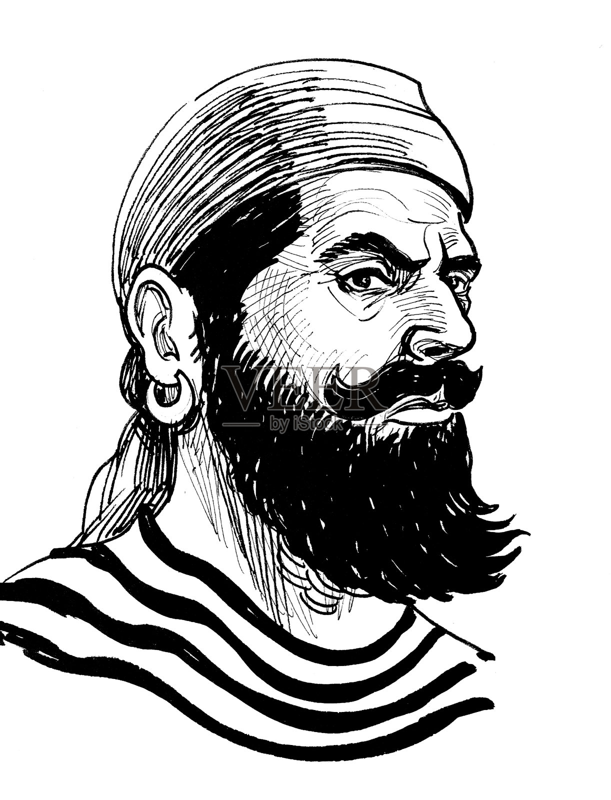 海盗的性格插画图片素材