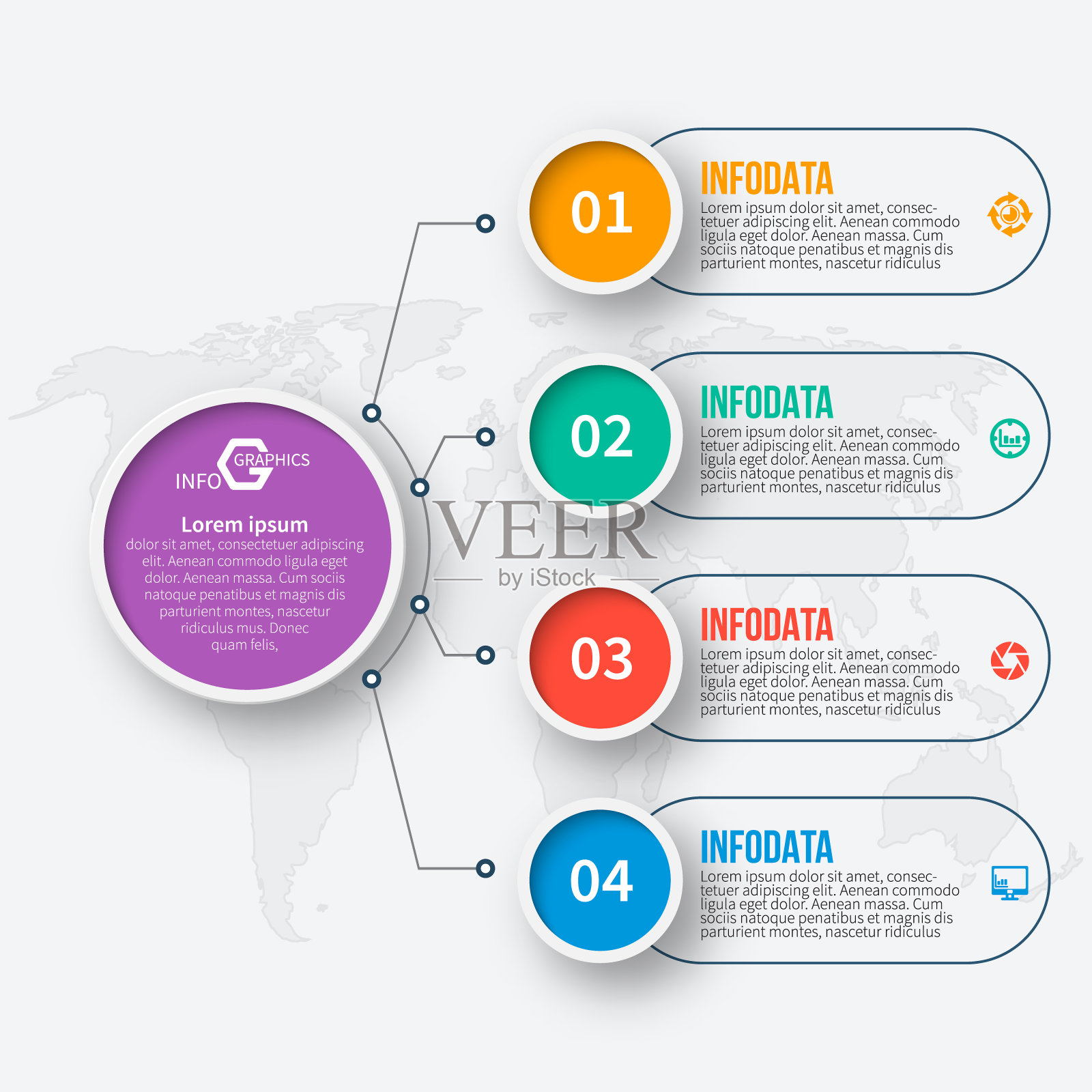三维纸张信息图。业务模板。矢量插图插画图片素材
