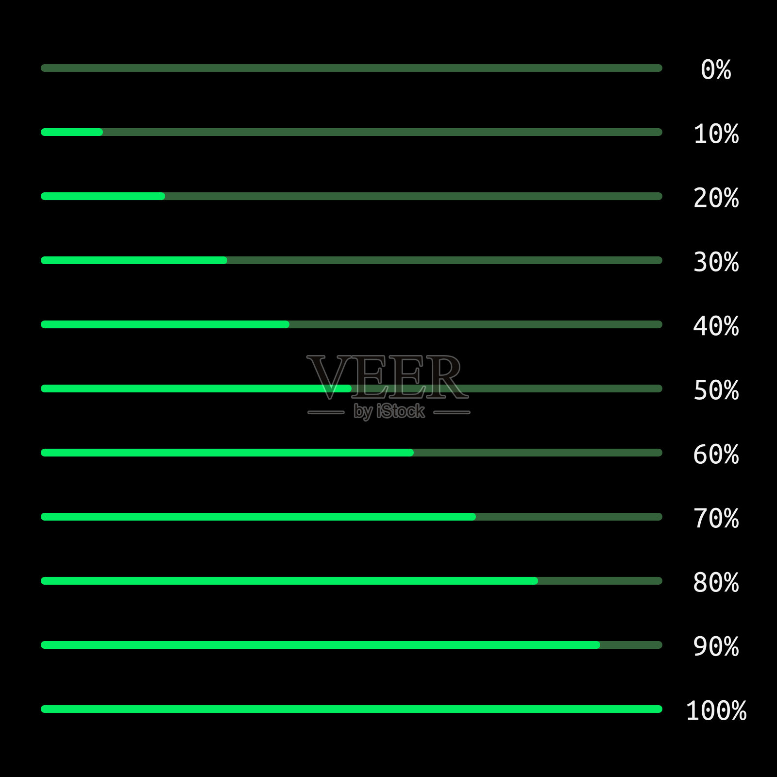 水平进度条设置插画图片素材