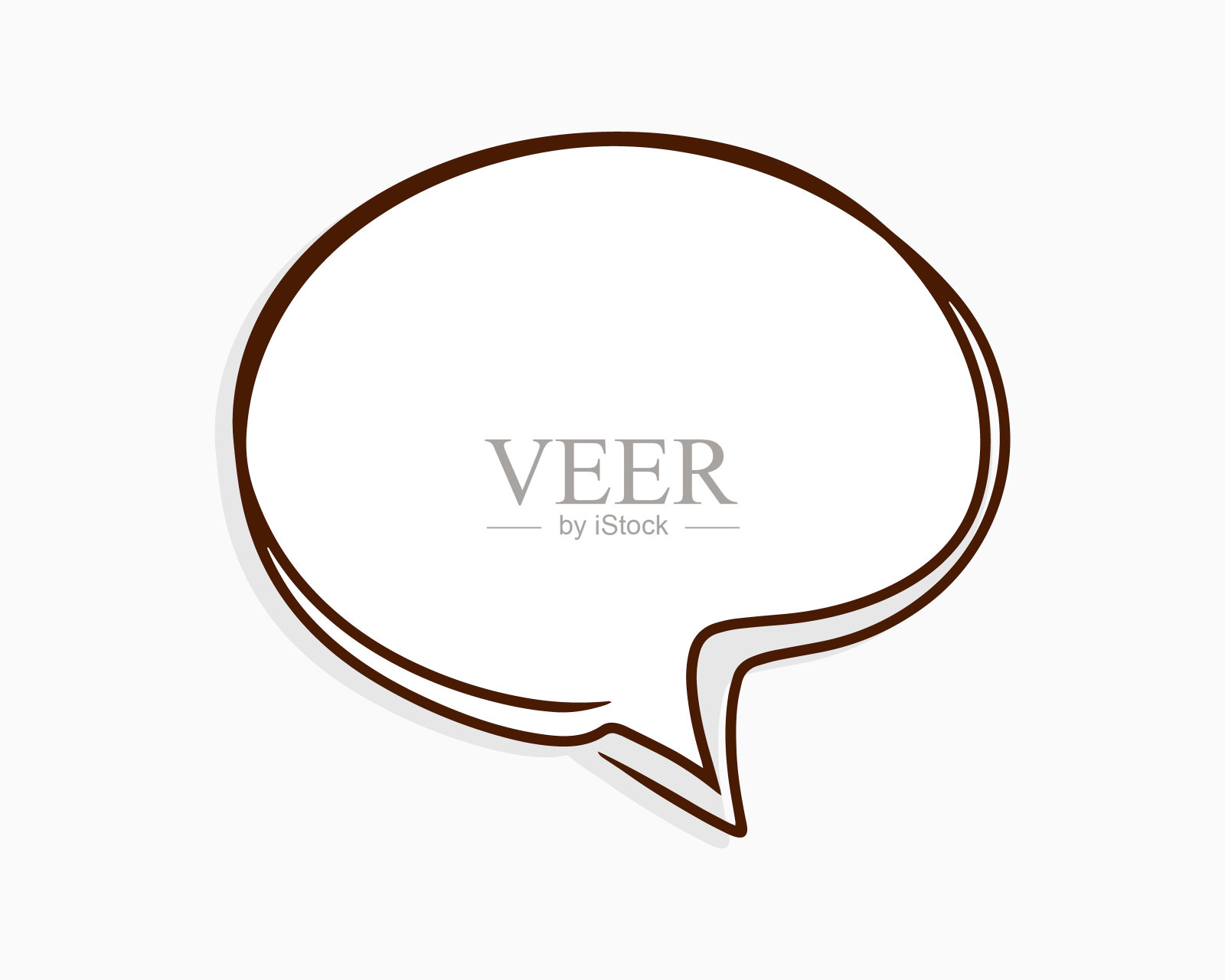 涂鸦聊天剪纸艺术。手绘语音符号。素描矢量图例。每股收益10插画图片素材