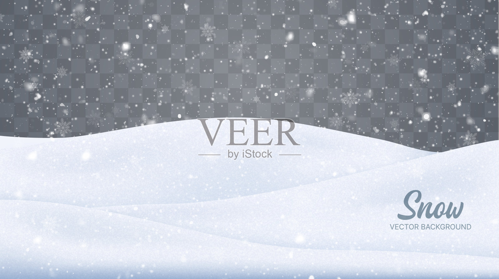 向量雪孤立。降雪插画图片素材