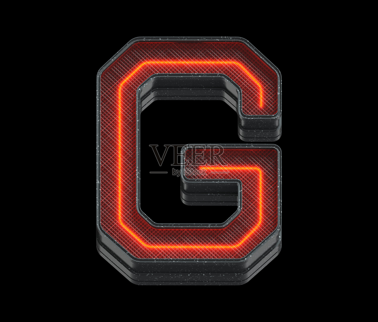 未来的字体。红灯。插画图片素材