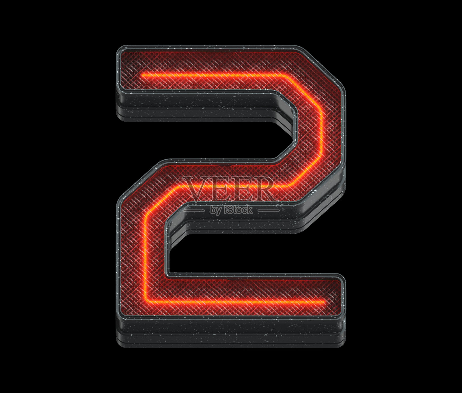 未来的字体。红灯。插画图片素材