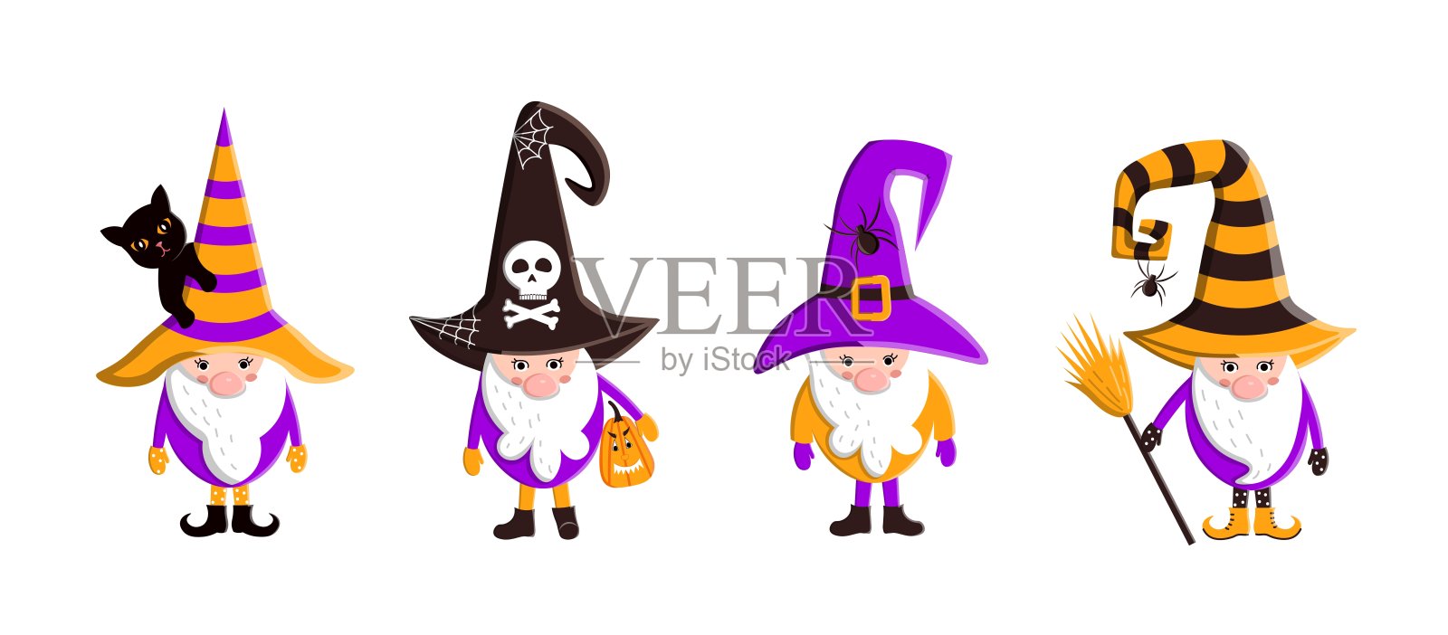 万圣节的侏儒插画图片素材