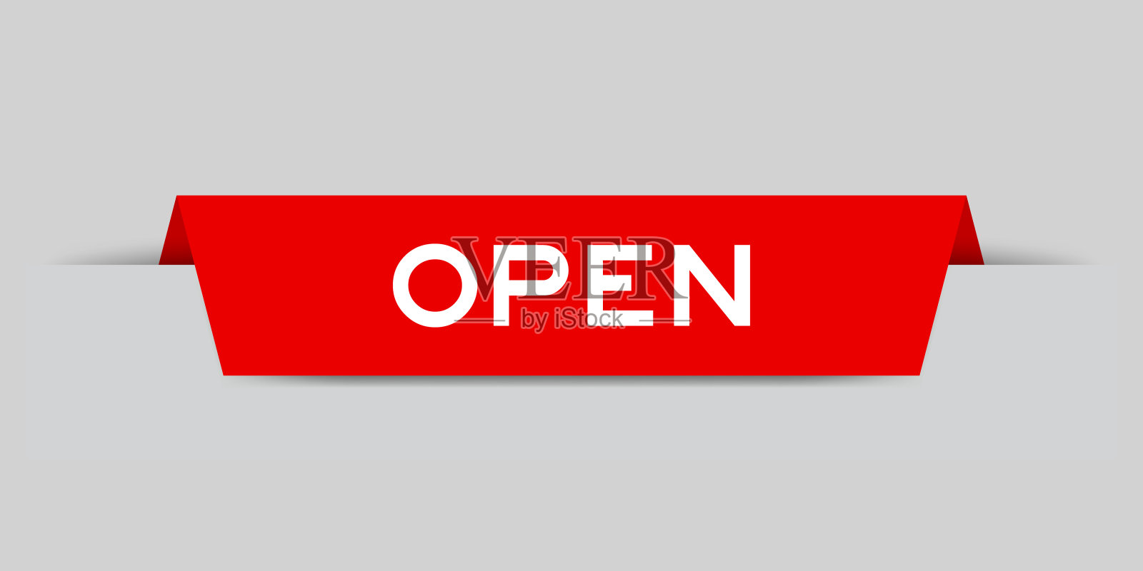 红色插入标签与字打开在灰色背景插画图片素材