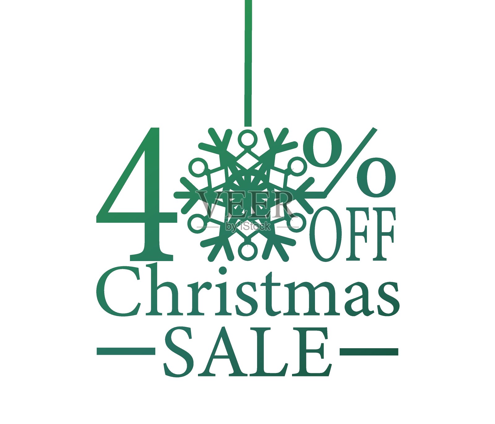 圣诞促销海报设计模板与折扣标签。圣诞购物的概念。设计元素图片