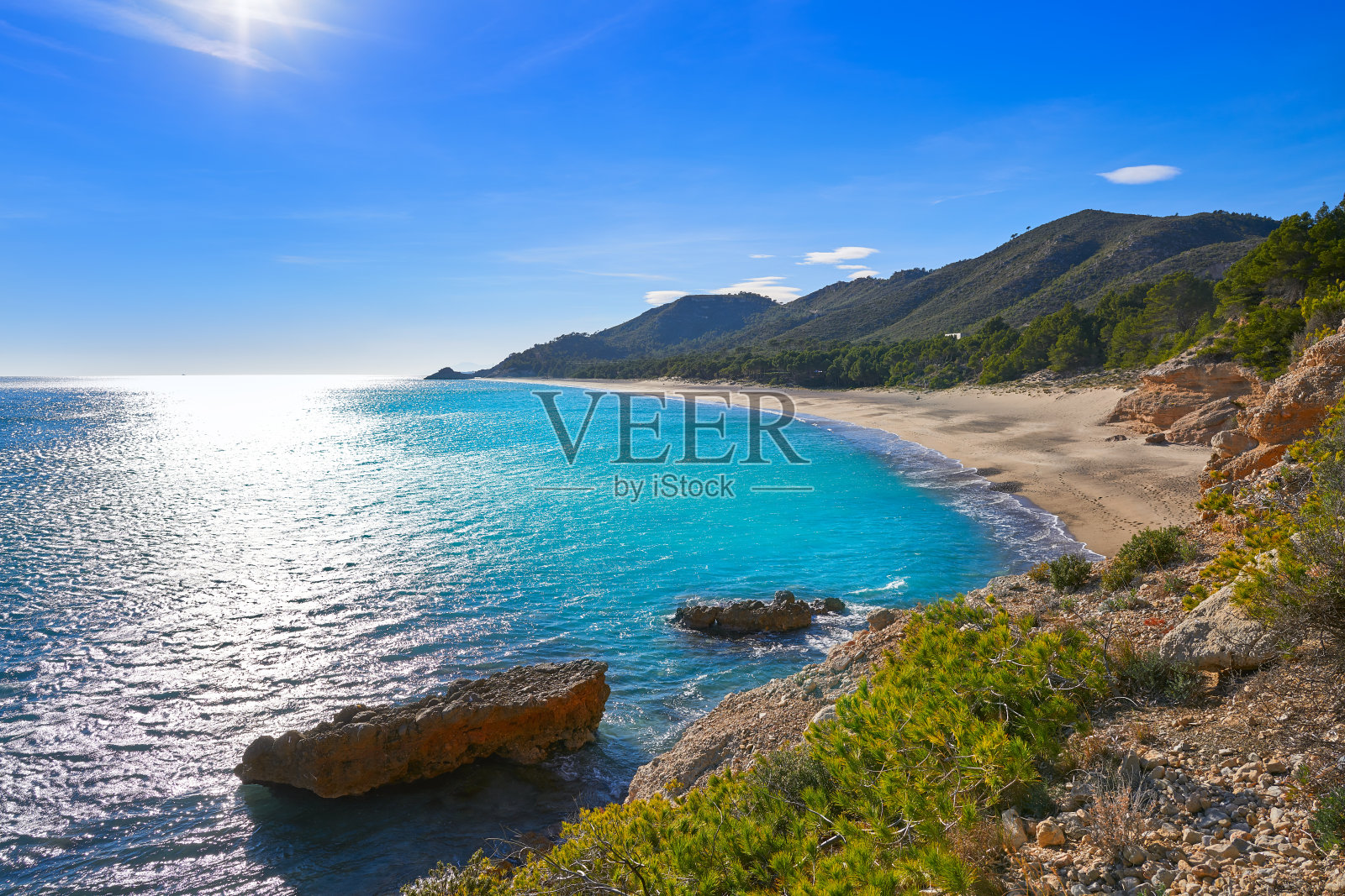 海滩Illot del Torn Ametlla de mar海滩照片摄影图片