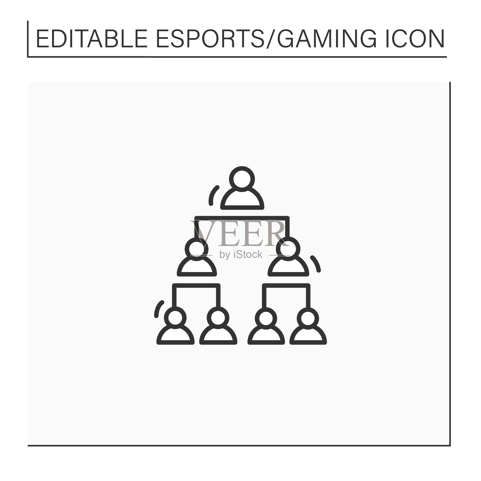 双淘汰赛线图标插画图片素材