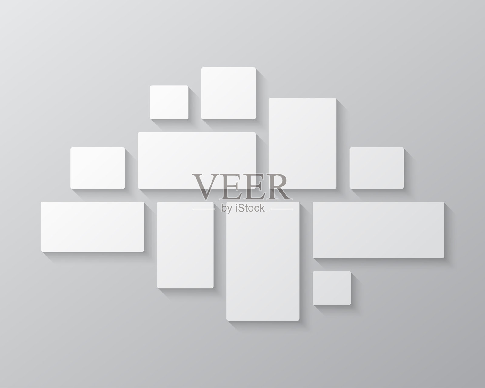 模板拼贴十一帧，图像，照片插画图片素材