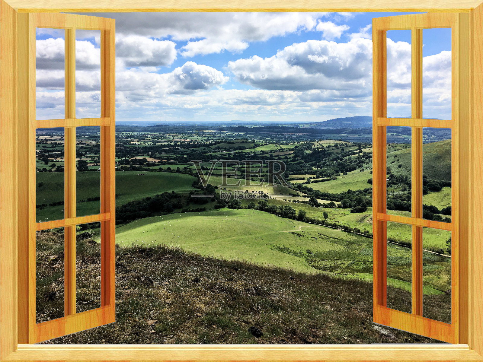 什罗普郡乡村的景色照片摄影图片