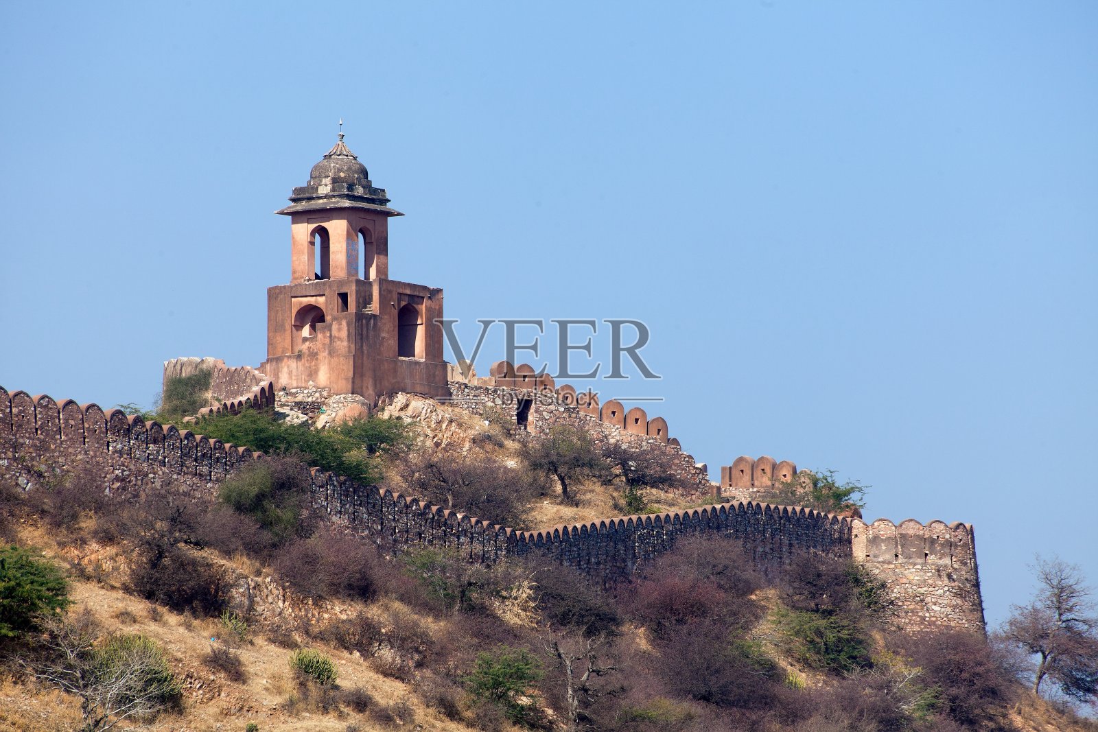 印度斋浦尔的阿米尔琥珀堡照片摄影图片