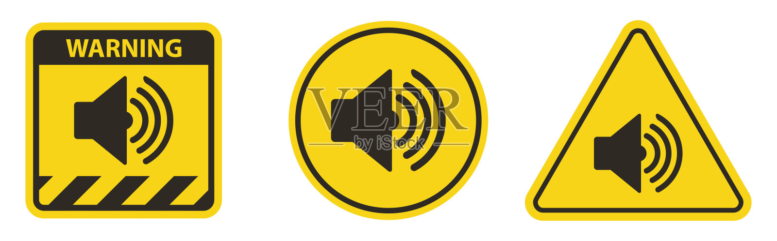 白色背景上的扬声器图标设计元素图片