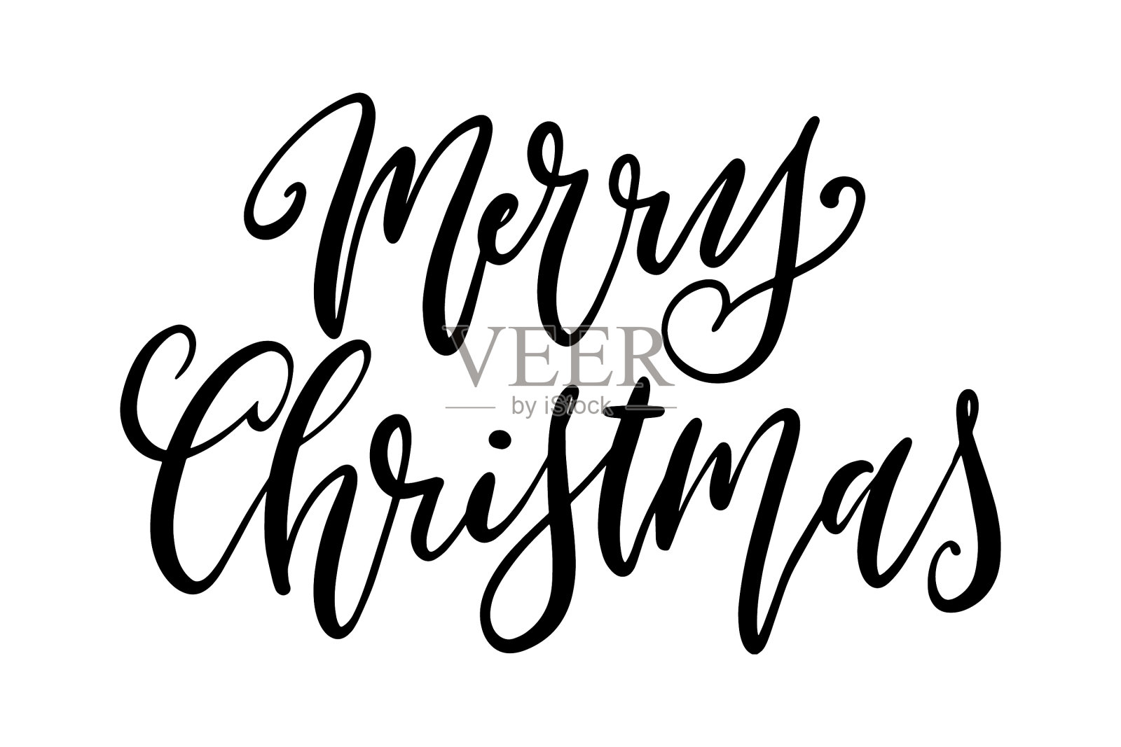 手写圣诞贺词现代版设计元素图片