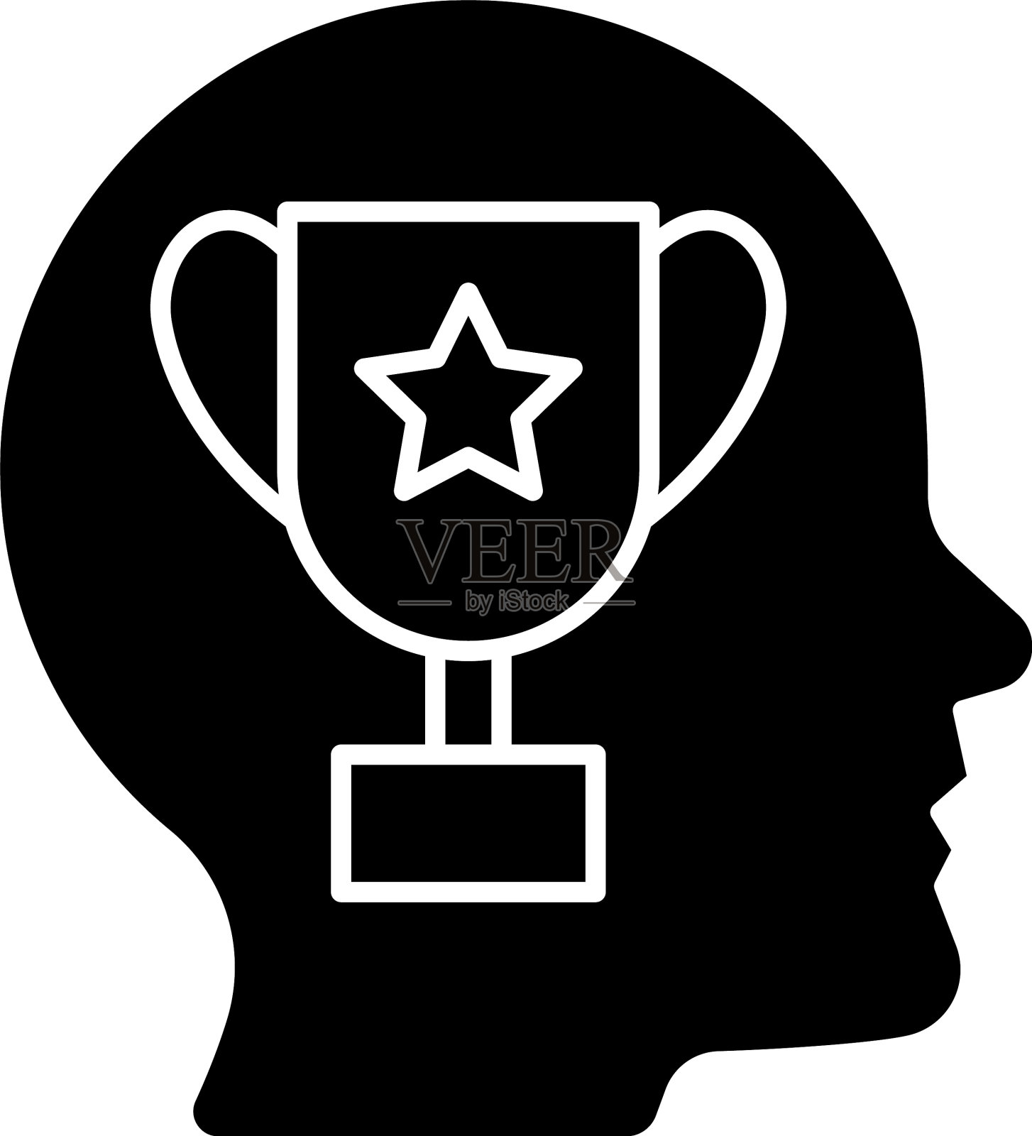 成就动机黑色字形图标设计元素图片