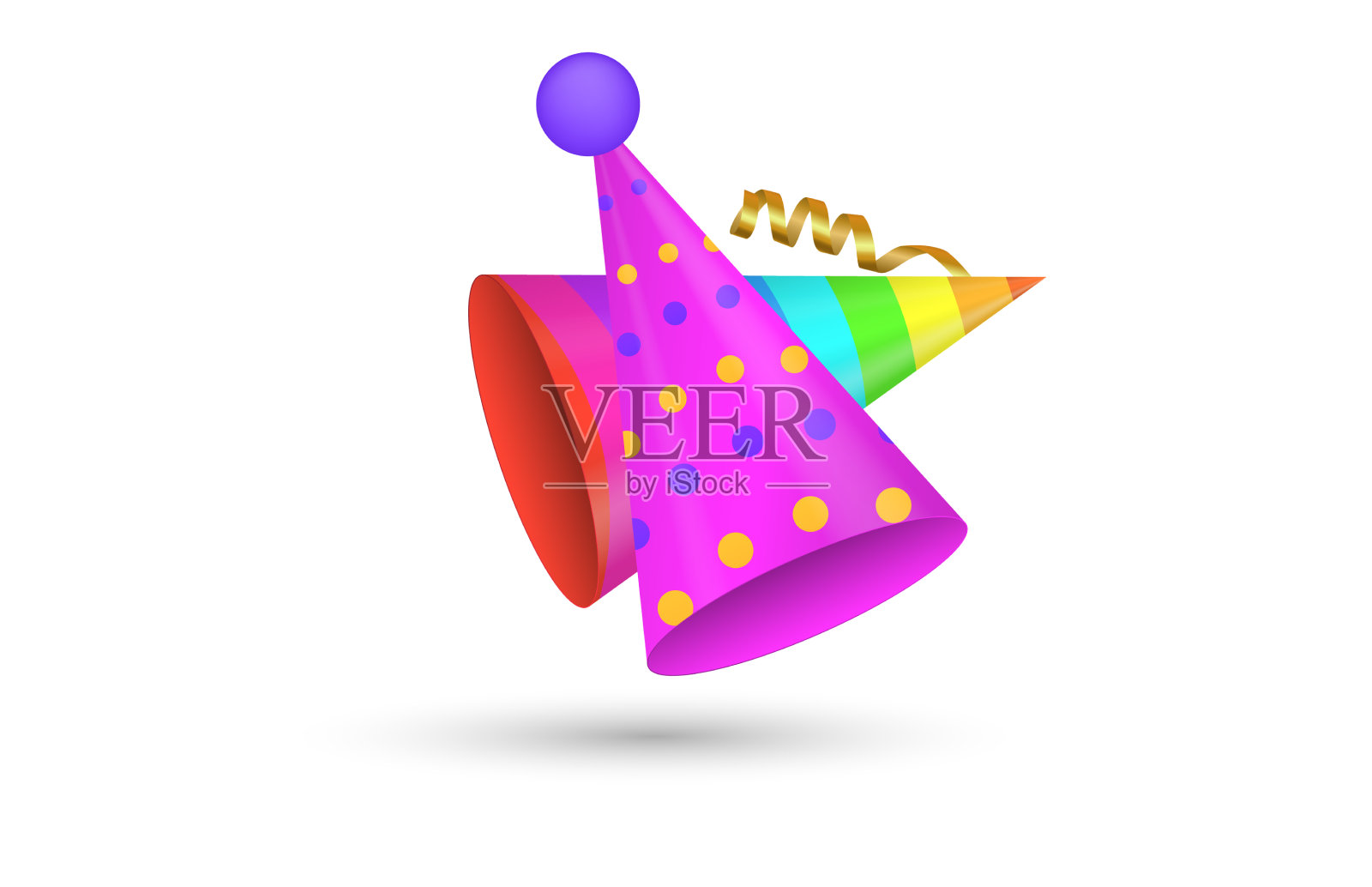 派对帽用于派对和节日庆祝设计元素图片