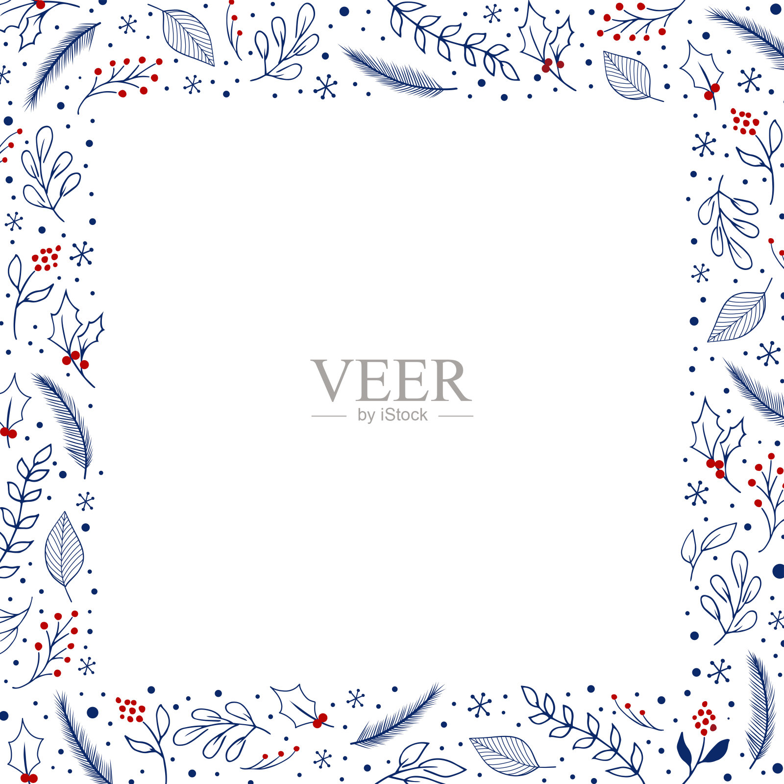 06广场冬季花架插画图片素材