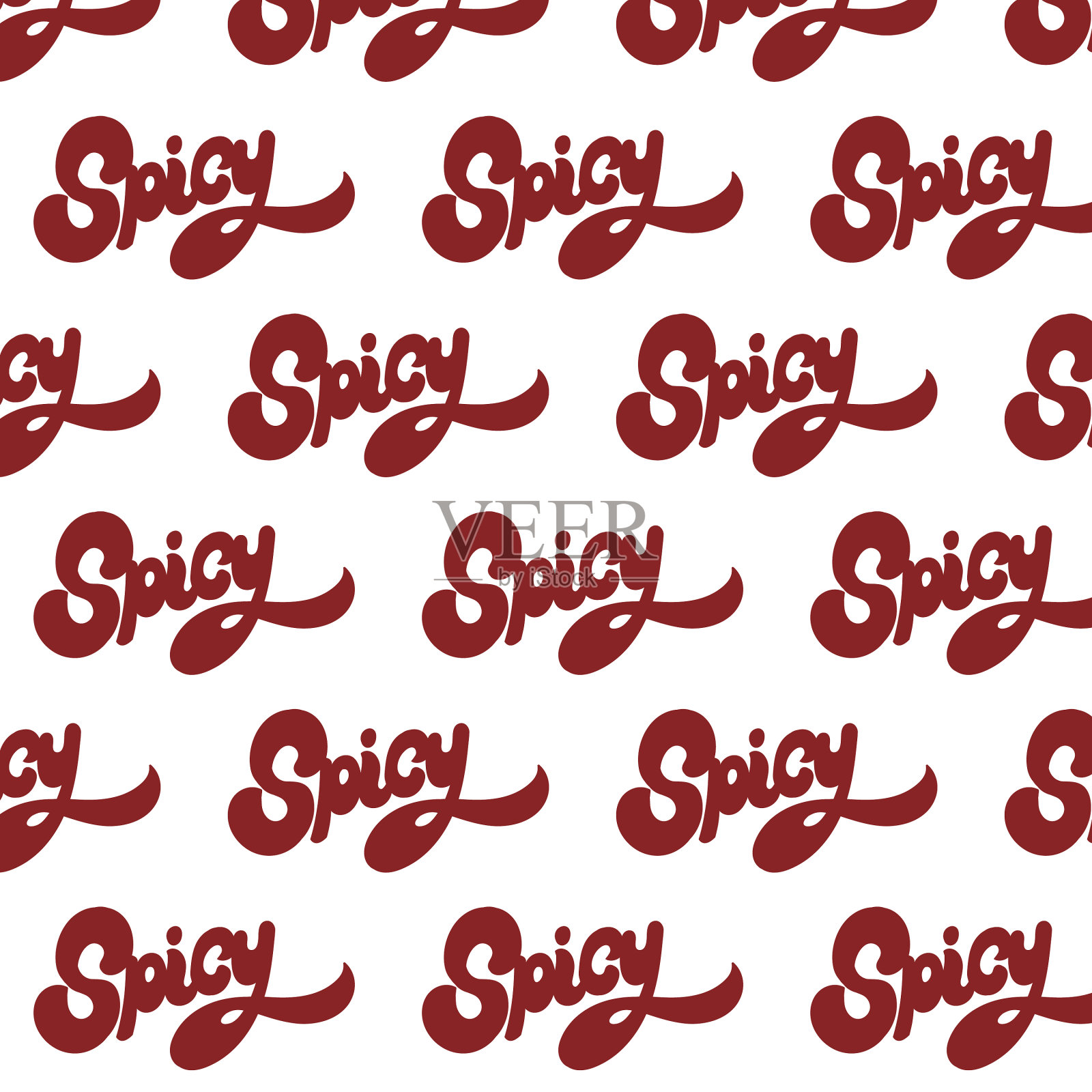 麻辣图案与手写的字母模板插画图片素材