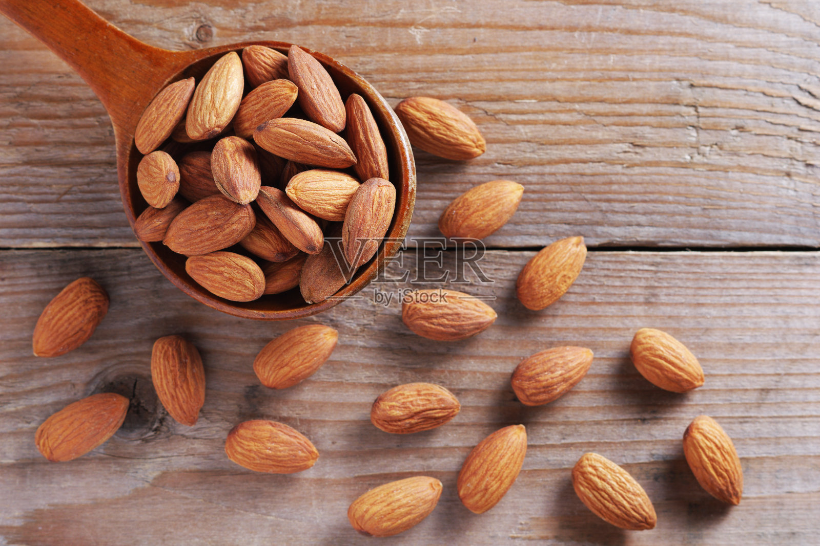 勺子杏仁照片摄影图片