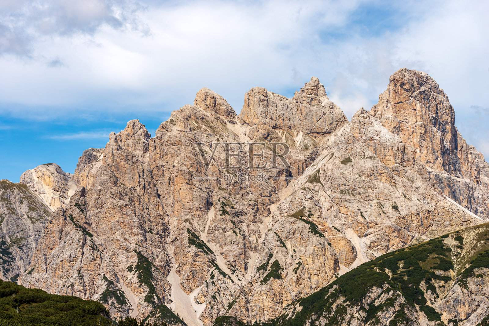 蒙特鲁多（劳特科费尔）和克罗达迪隆多伊（施瓦尔本科费尔） - 塞斯托多洛米蒂斯意大利阿尔卑斯山照片摄影图片