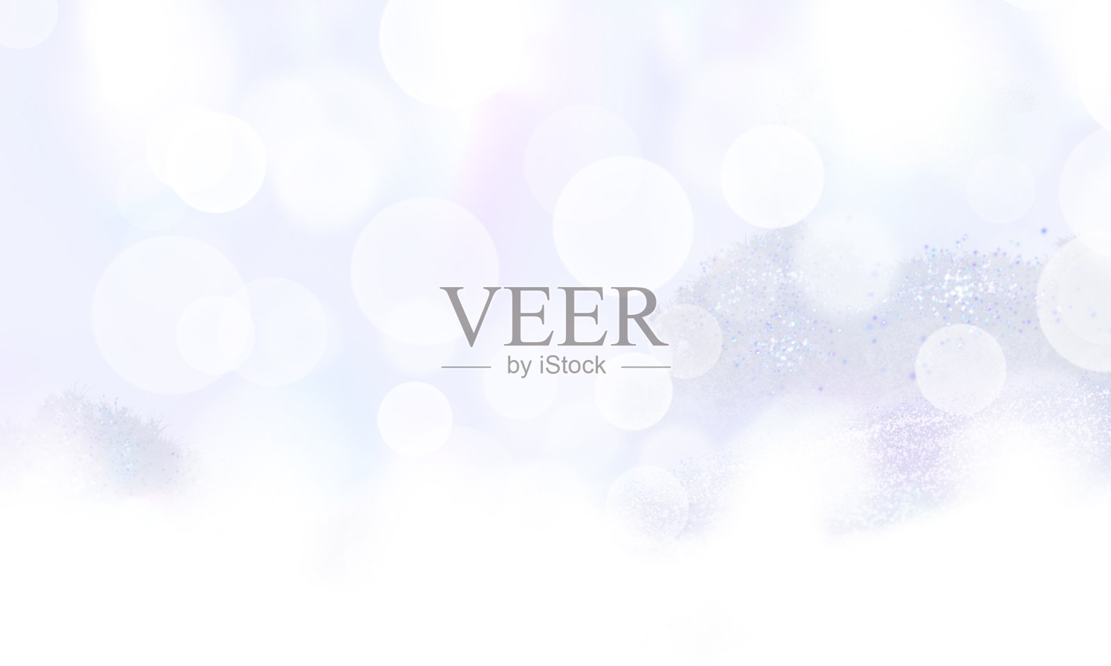 冬季节日的浅白色背景与雪花和模糊纹理照片摄影图片