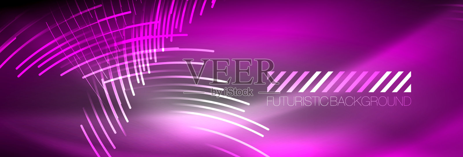 氖发光的线条，神奇的能量和光的运动插画图片素材