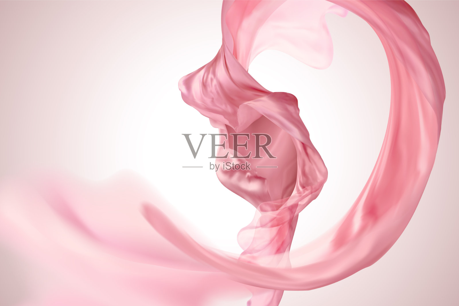 粉红色缎元素插画图片素材