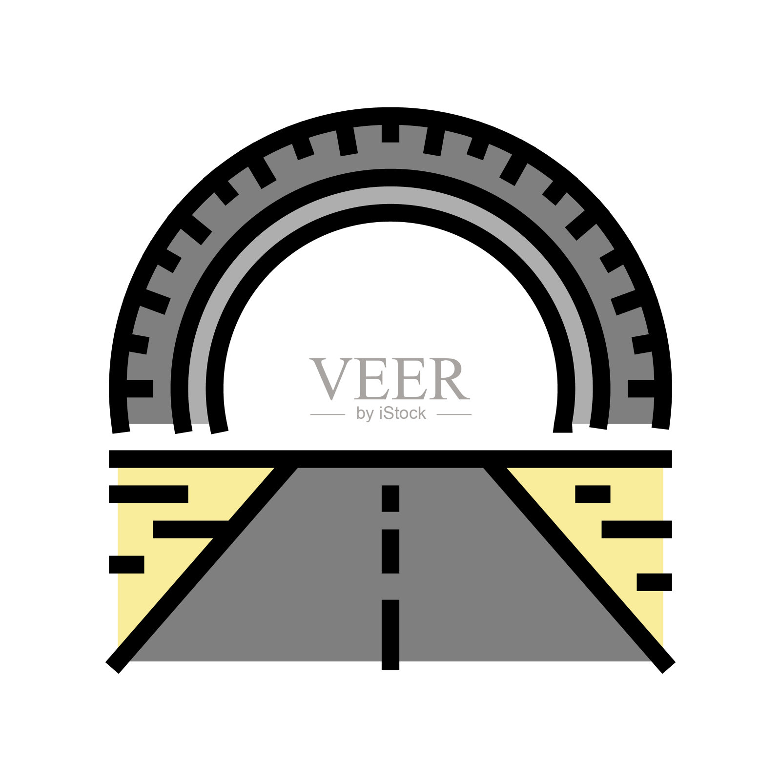公路轮胎颜色图标矢量插图插画图片素材