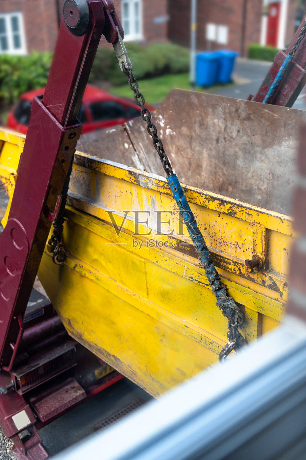 大黄垃圾车照片摄影图片