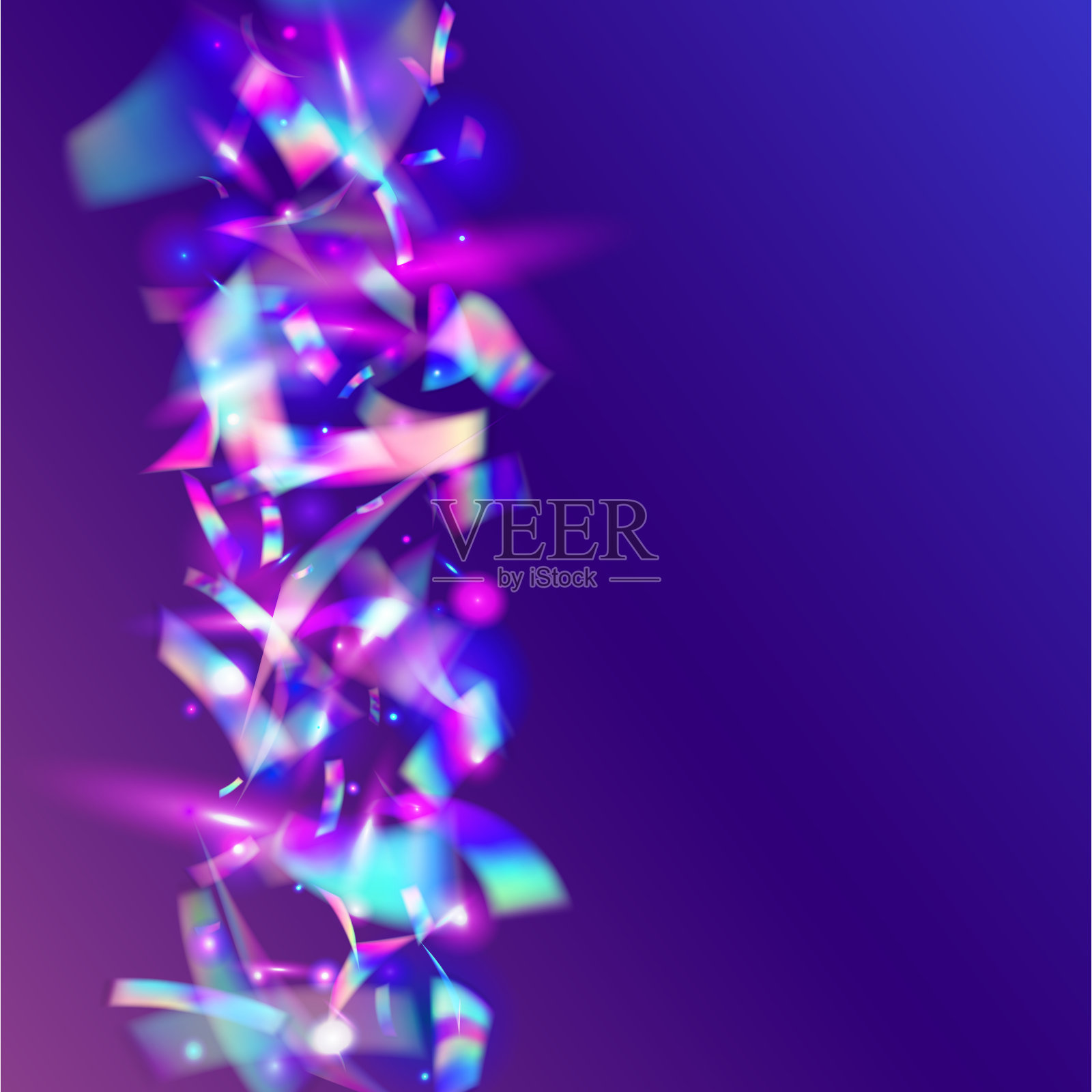 彩虹背景。闪亮的破裂。故障纹理。复古的嘉年华会的背景。紫激光闪光。明亮的衬托。透明的闪光。嘉年华的艺术。蓝色彩虹背景插画图片素材