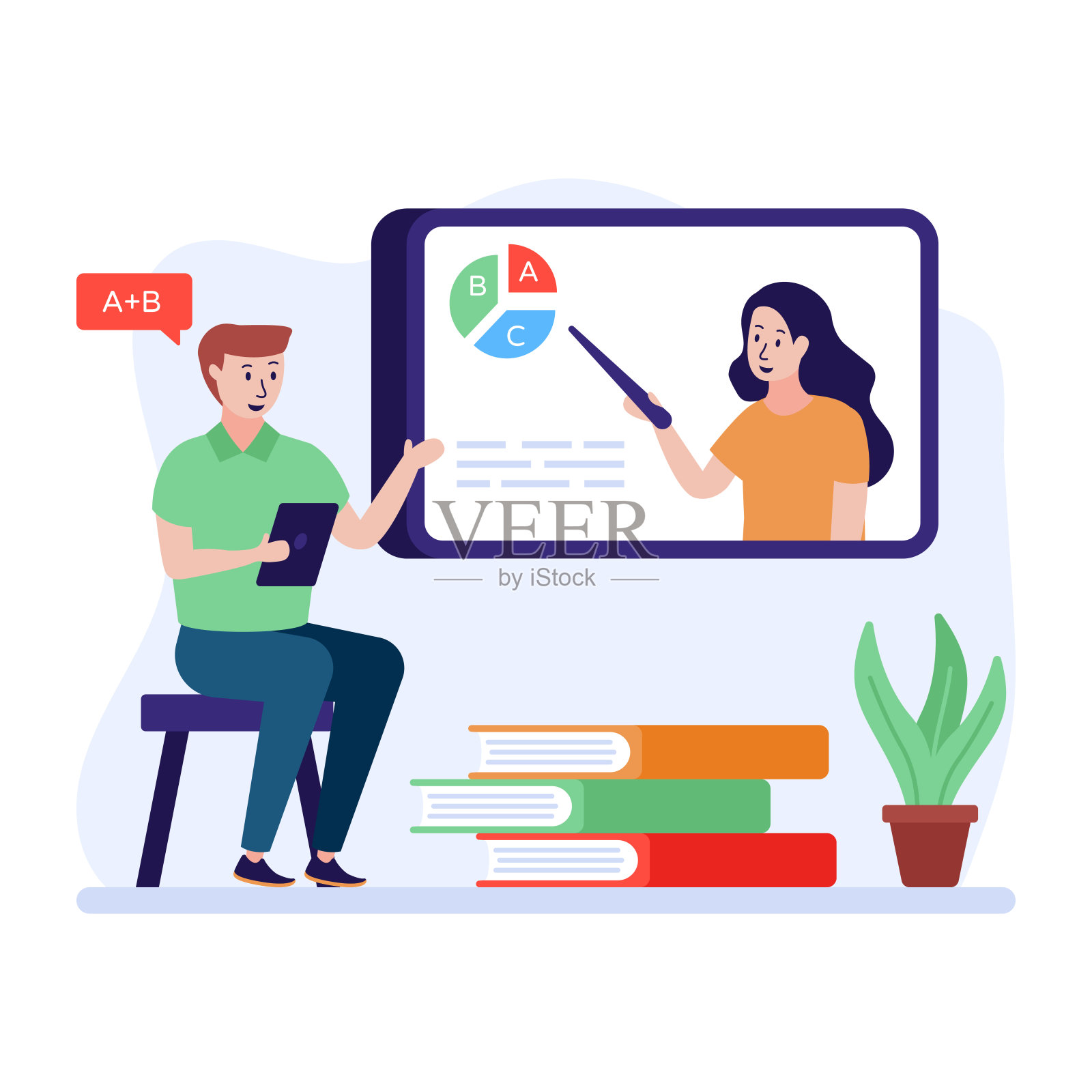 在线教育插画图片素材