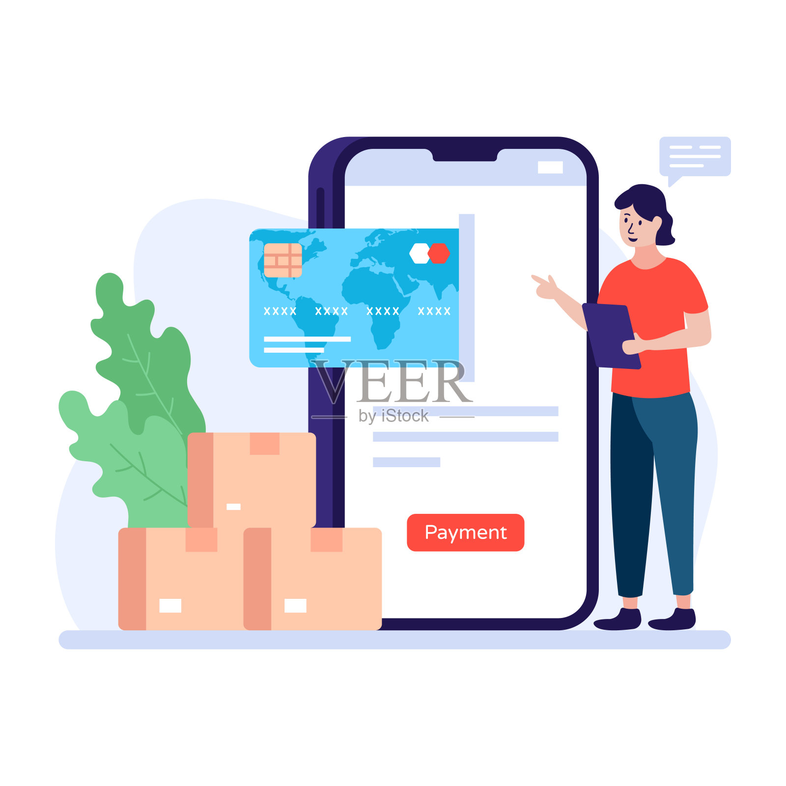 在线授课插画图片素材