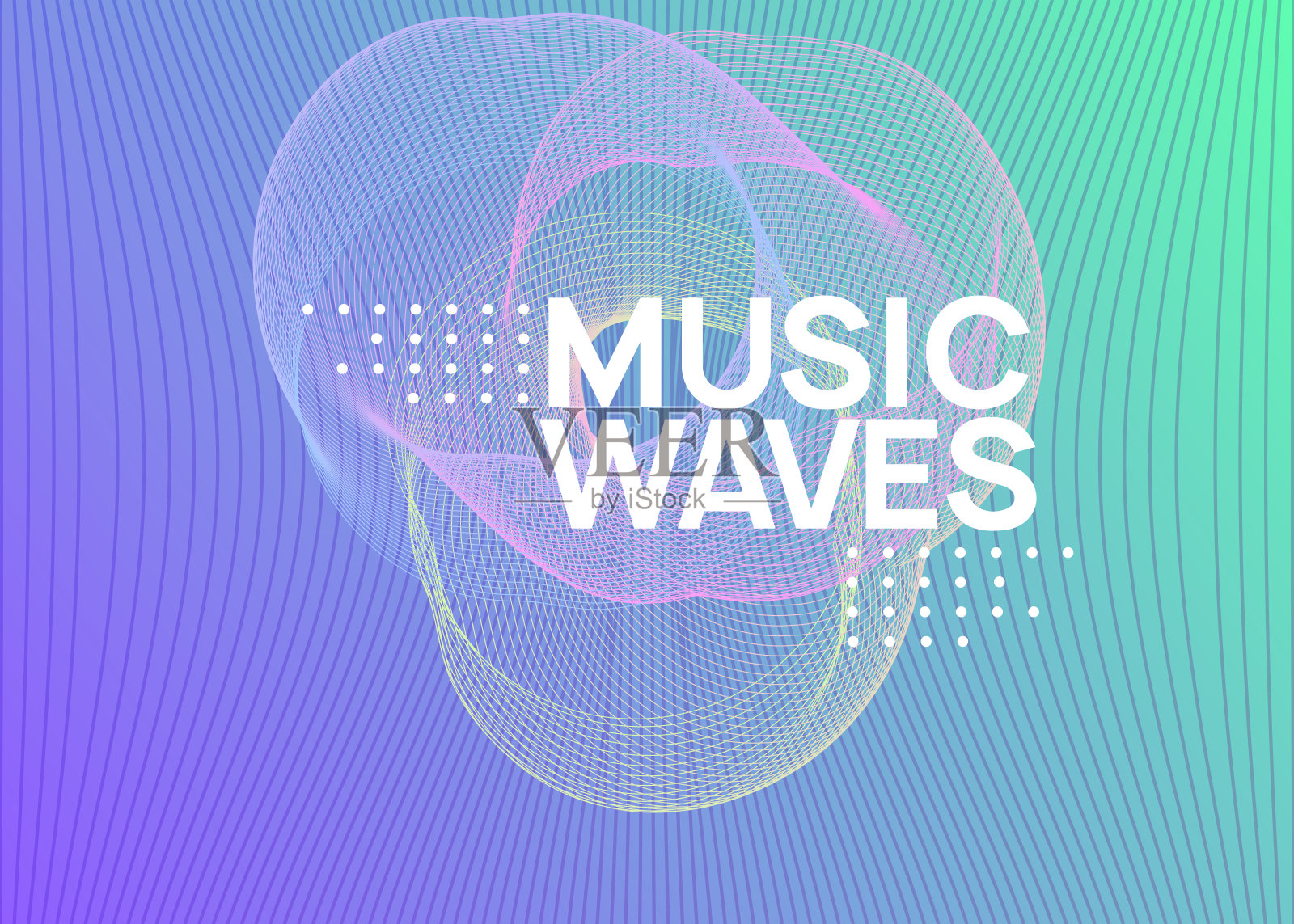 霓虹灯电子节传单。电子舞曲。恍惚的声音。俱乐部活动海报。dj派对。插画图片素材