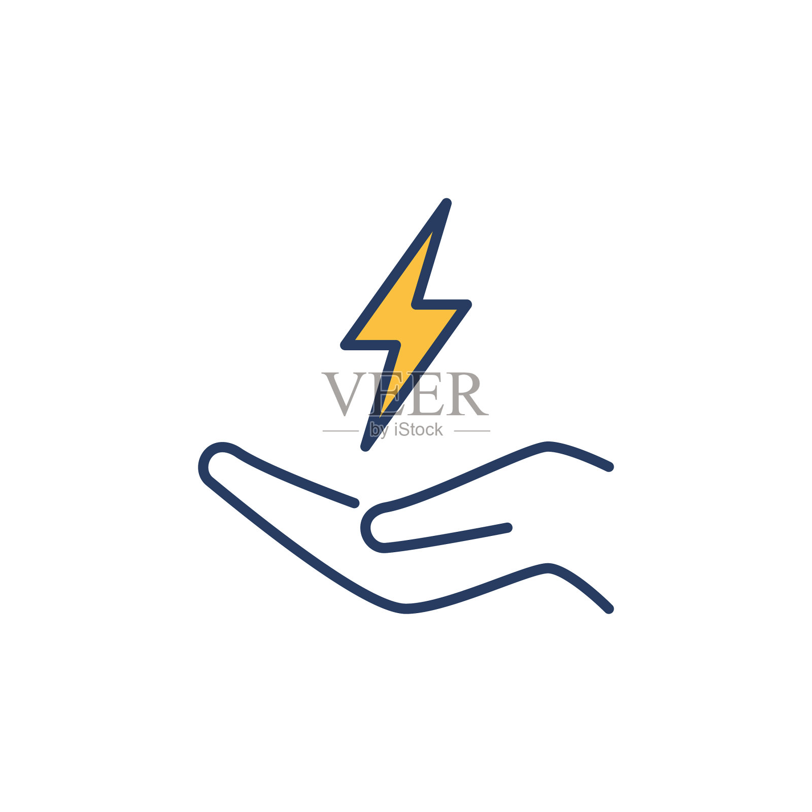 节能概念创意图标或标志设计元素图片