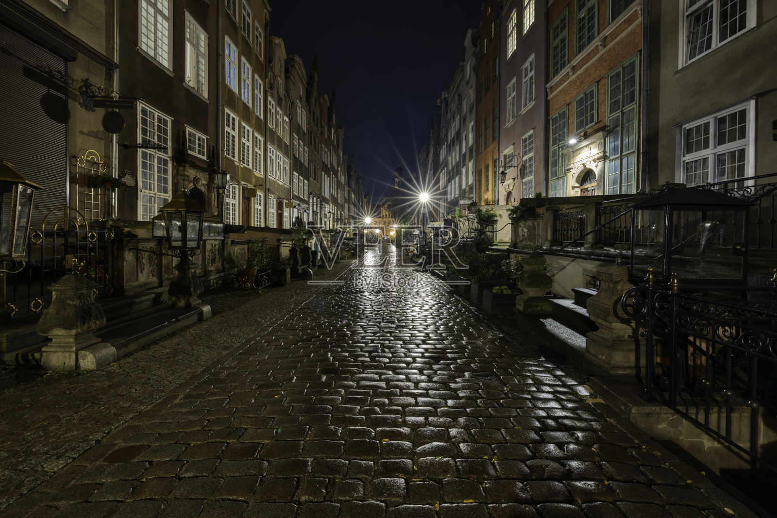 Gdańsk老城的Mariacka街照片摄影图片