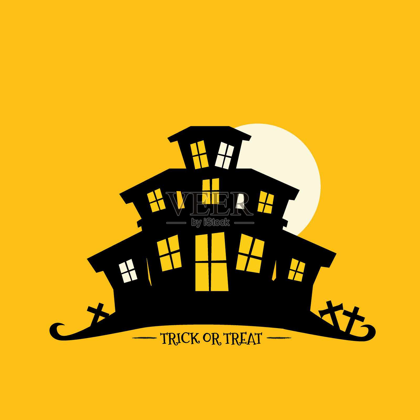 万圣节快乐设计背景。矢量图插画图片素材