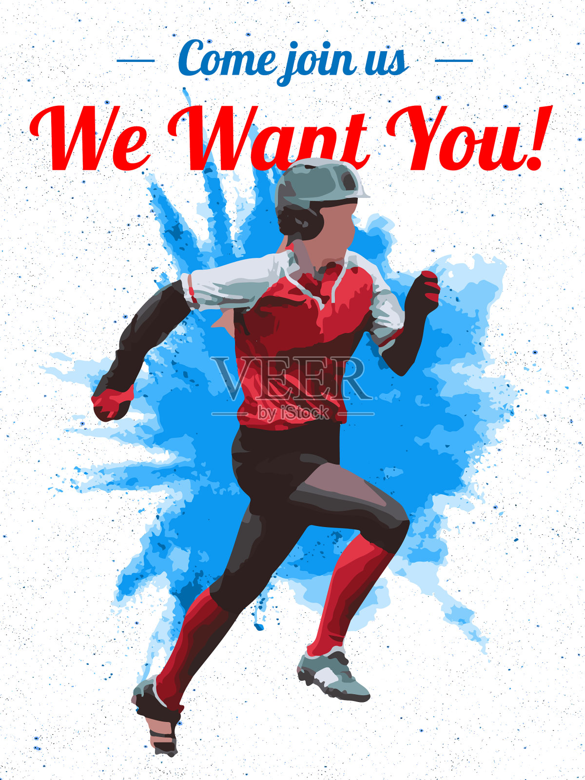 垒球运动的海报设计模板素材