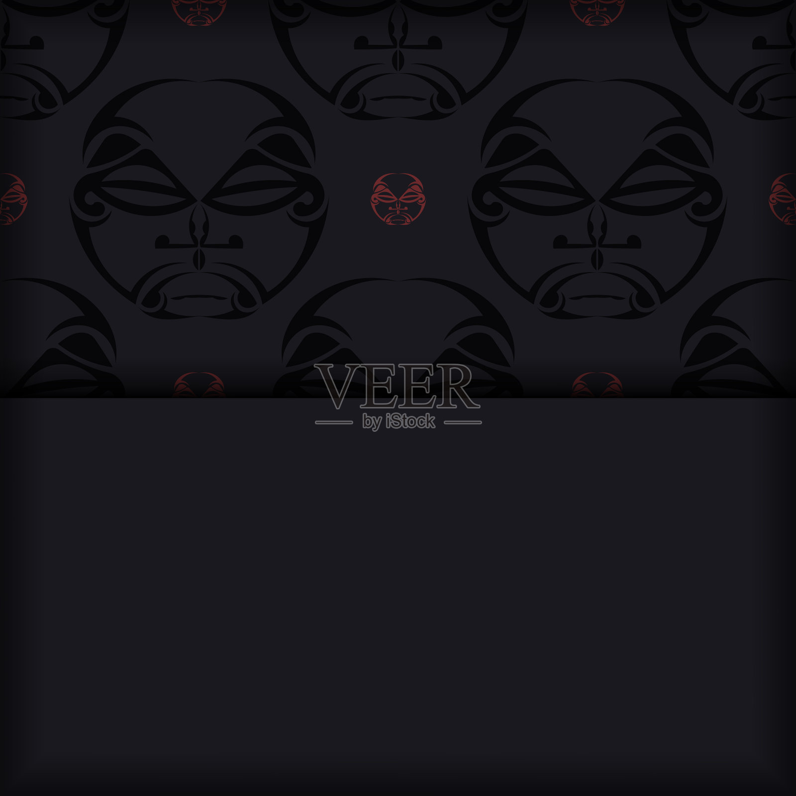 豪华设计的明信片在黑色插画图片素材